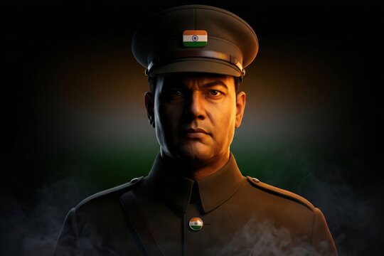 Netaji Subhas Chandra Bose &ndash; Determined Freedom Leader Portrait