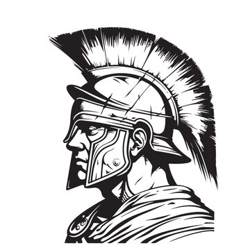 Roman centurion soldier. Sketch vector illustration