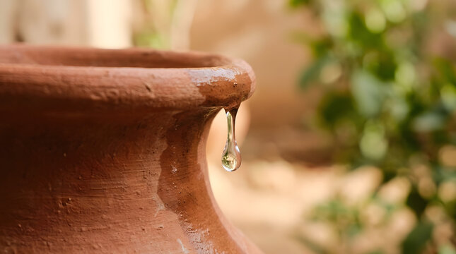 Nirjala ekadashi lord vishnu water drop on traditional clay pot