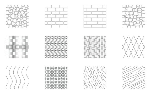 Seamless CAD Hatch Pattern Collection &ndash; Architectural, Brick, Stone and Technical Vector Texture Set