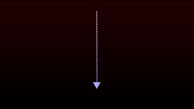 Up arrow growth direction icon with green dotted line animation on Black background. dot arrows icon sign animated