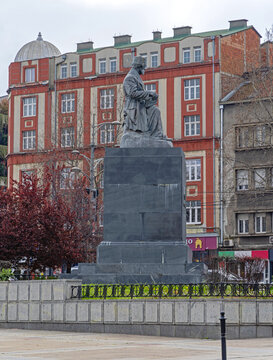 Monument Vuk Side View in Belgrade Serbia Spring Day