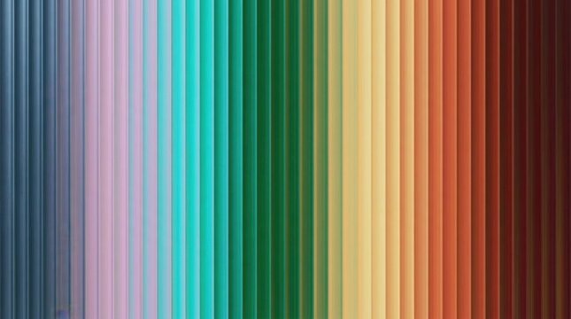 A seamless vector art illustration of an abstract rainbow background featuring colorful vertical stripes and a retro line pattern for a decorative wallpaper design