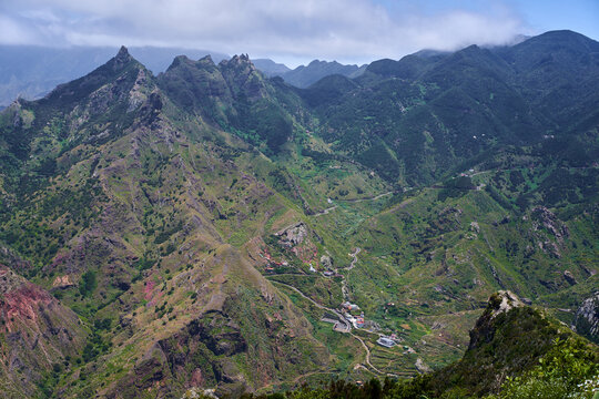 Afur village in Anaga mountain valley