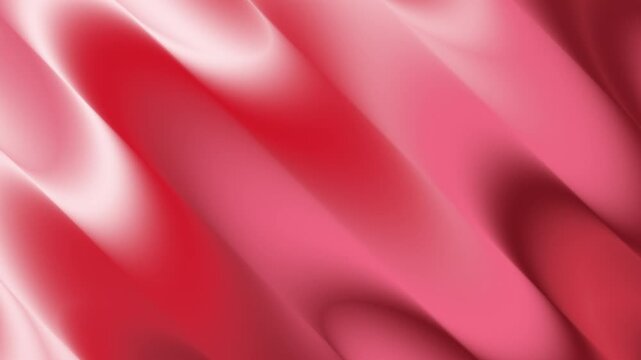 abstract liquid background with soft red and pink gradient waves flowing diagonally in a smooth satin texture for creative valentines day banner design