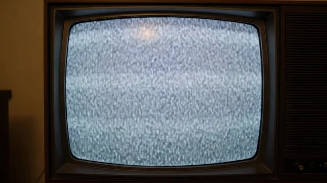 Vintage Television Static Screen - Retro TV No Signal Glitch