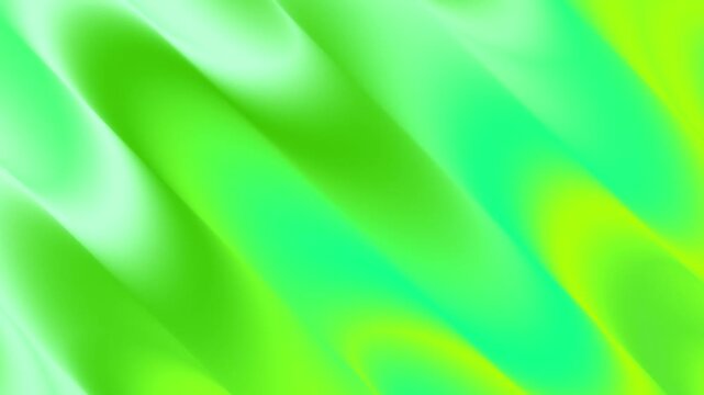 Abstract liquid background with smooth wavy gradients of vibrant green lime and yellow colors for modern graphic design backdrops