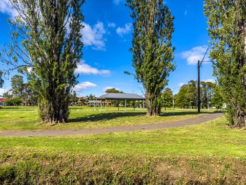 Picturesque landscape view of Armidale, Australia, featuring lush green trees and rolling hills
