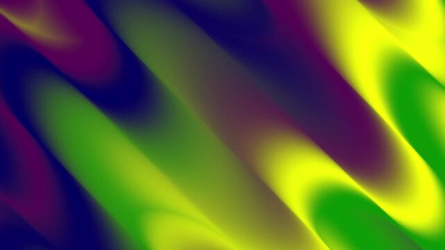 abstract liquid background with smooth wavy 3d texture gradients of lime green yellow dark violet and deep blue colors for futuristic digital design or fluid motion banner