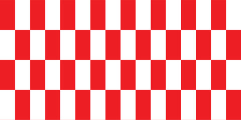 Obraz premium Warp Checkerboard Seamless Pattern. Groovy Distorted Checkered Background. Vector checkered background with optical illusion or distortion wave. Psychedelic dynamic banner background.eps,10