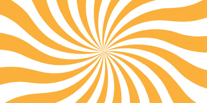 abstract orange and white retro with sunburst pattern orange and white design. Vintage sunrays illustration swirl line. sun beam vector banner design and comic burst gradient concept pa