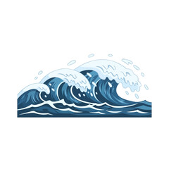 Naklejka premium A stylized illustration of powerful ocean waves crashing against each other