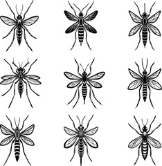 Obraz premium Fly Icon Silhouette Vector Illustration On White Background. Fly vector icon on white background. Flat vector fly icon symbol sign from modern animals collection for mobile concept and web apps design