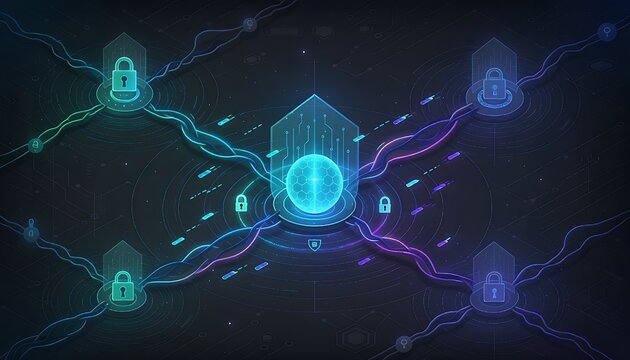 Isometric decentralized cybersecurity blockchain network with padlock nodes