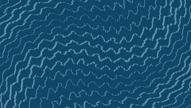 Jagged blue lines abstract pattern on dark blue background texture