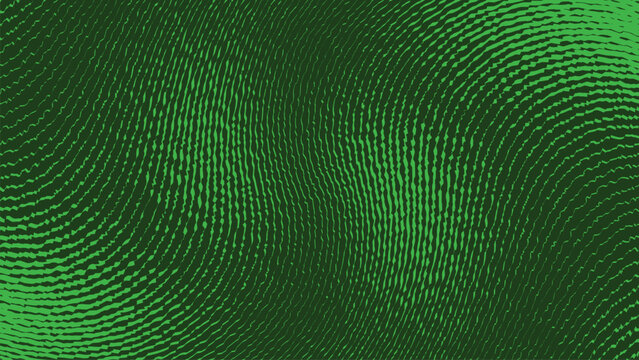 Green wavy lines pattern with jagged edges on dark green background jagged lines