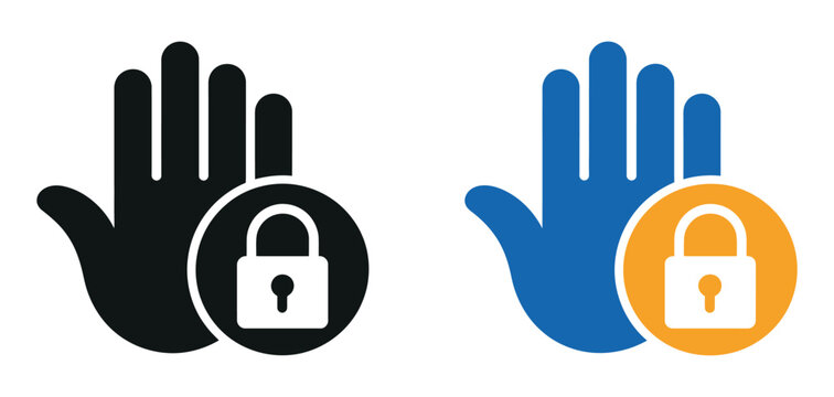 Restricted Area Icon Collection Featuring Flat Line and Filled Styles, Prohibition and Hazard Boundary Graphics, Controlled Access Warning Symbols and Safety Regulation Signage