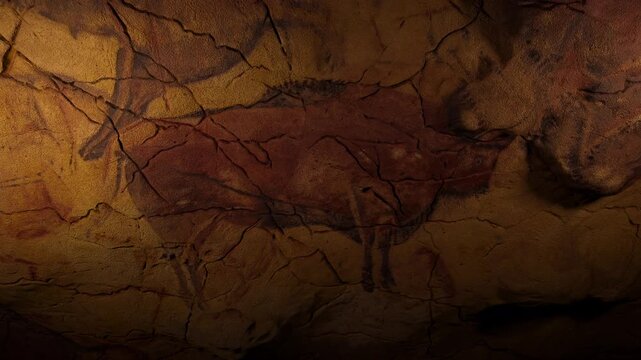 Close-up of one of the bison from the Altamira cave.
