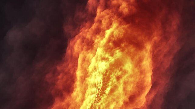 Intense fire and cosmic nebula explosion simulating solar flares and high-energy physics. Perfect for science documentaries, energy sector presentations, and sci-fi visual effects.