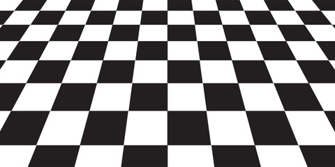 Obraz premium Checkered Pattern Background with 3D Perspective Effect