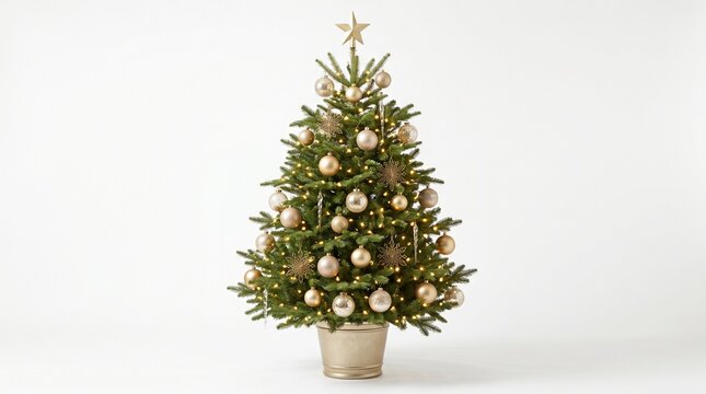 christmas tree isolated on white background