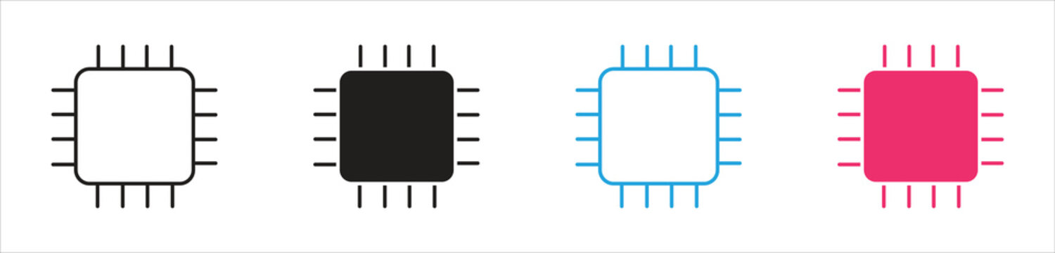 Microchip Processor Icon vectors  illustration.