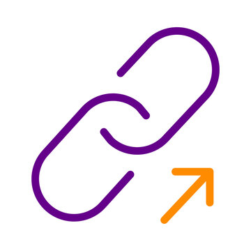 Chain link URL external share redirect arrow icon