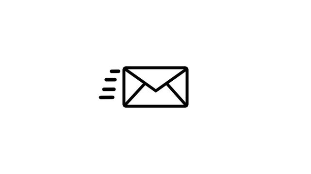 Mail email message sending envelope icon animation.Mail email message sending envelope icon animation.