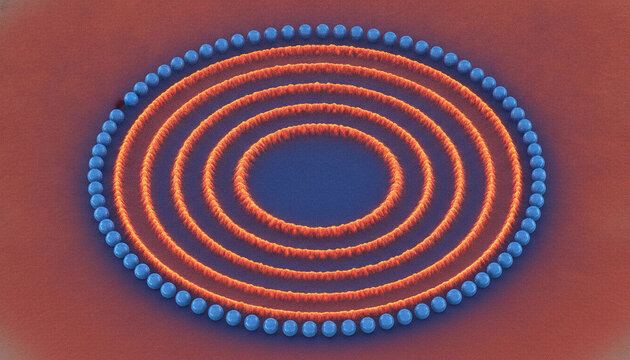 Scanning Tunneling Microscope STM visualization of atomic quantum corral