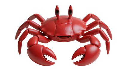 Red crab toy with articulated legs and claws © Laura
