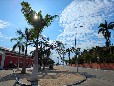 Colonial street Benguela Angola Africa