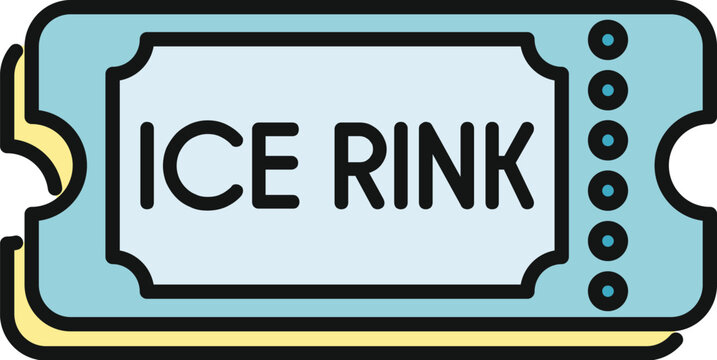 Ice rink ticket providing entry to a leisure and sports event