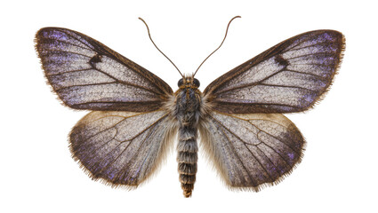Moth with patterned wings and fuzzy body © Lena