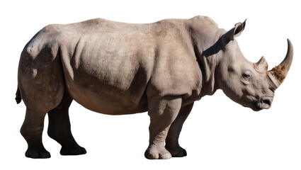 White rhinoceros standing profile view © Jonas