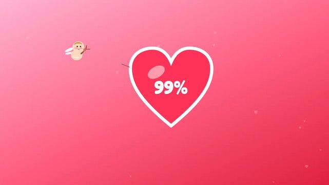 Valentines Day Cupid Heart Loading Bar Animation