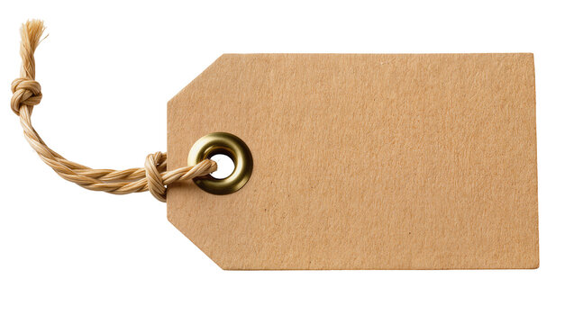 Blank Kraft Paper Gift Tag with Twine and Grommet
