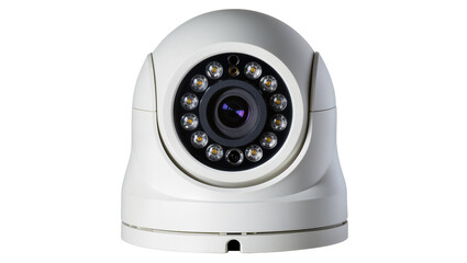 White dome security camera with infrared LEDs and lens © Lena