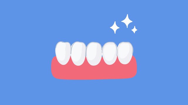 animation pristine dental enamel structure close up concept