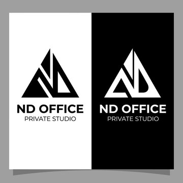 Modern ND Office Private Studio Logo Design.