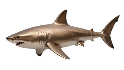 Naklejka premium Bronze Great White Shark Sculpture