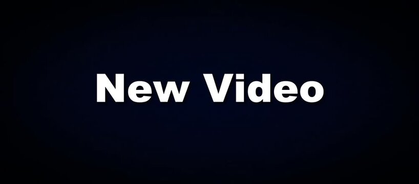 Animated New Video Announcement Text Loop for Content Release Promotion