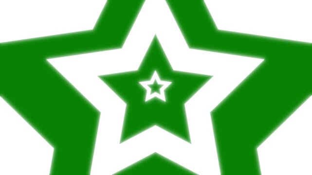 Infinite star outline corridor warp effect with green screen chroma key overlay for futuristic disco party music video editing 4k