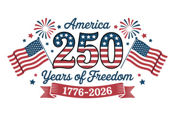 Obraz premium America 250 years of freedom celebration with fireworks
