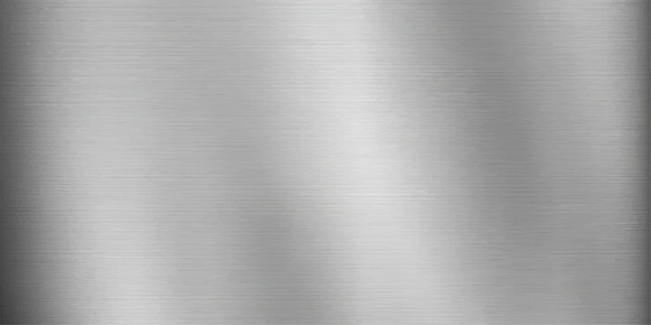 Brushed metal texture background with silver steel plate surface, metallic steel aluminum alloy pattern and shiny industrial gray wallpaper background