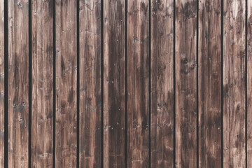 Fototapeta premium Vertical grunge planks, background with warm brown tones and detailed wood grain. Textured wooden boards