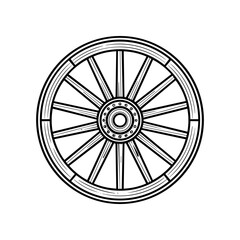 Fototapeta premium Detailed illustration of a wheel.