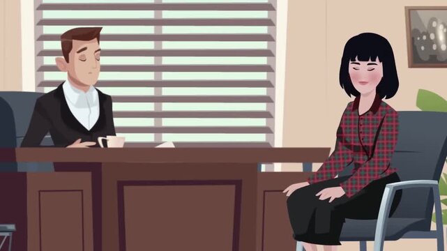 Business Job Interview and HR Consultation Concept. Recruitment Meeting, Executive Interviewing Candidate in Office.