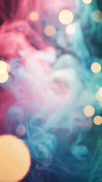 Enchanting Illumination: A Journey Through Ethereal Light and Colorful Smoke, Revealing the Beauty of Translucent Visuals and Dreamy Atmospheres in Two Striking Moments
