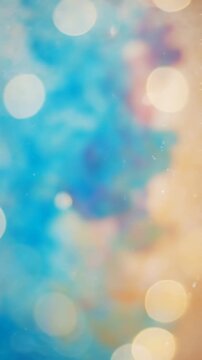 A Captivating Display of Soft Bokeh Effects Blending Cool Blues and Warm Oranges, Creating a Dreamy Atmosphere Perfect for Visual Inspiration and Aesthetic Design
