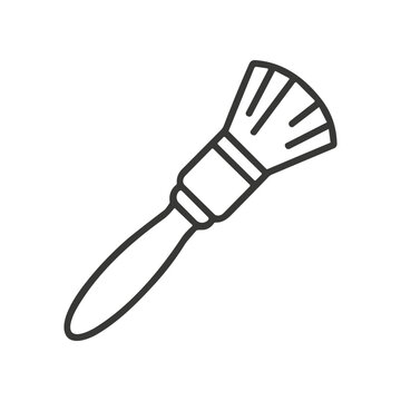 Paint Brush with Bristles and Handle.